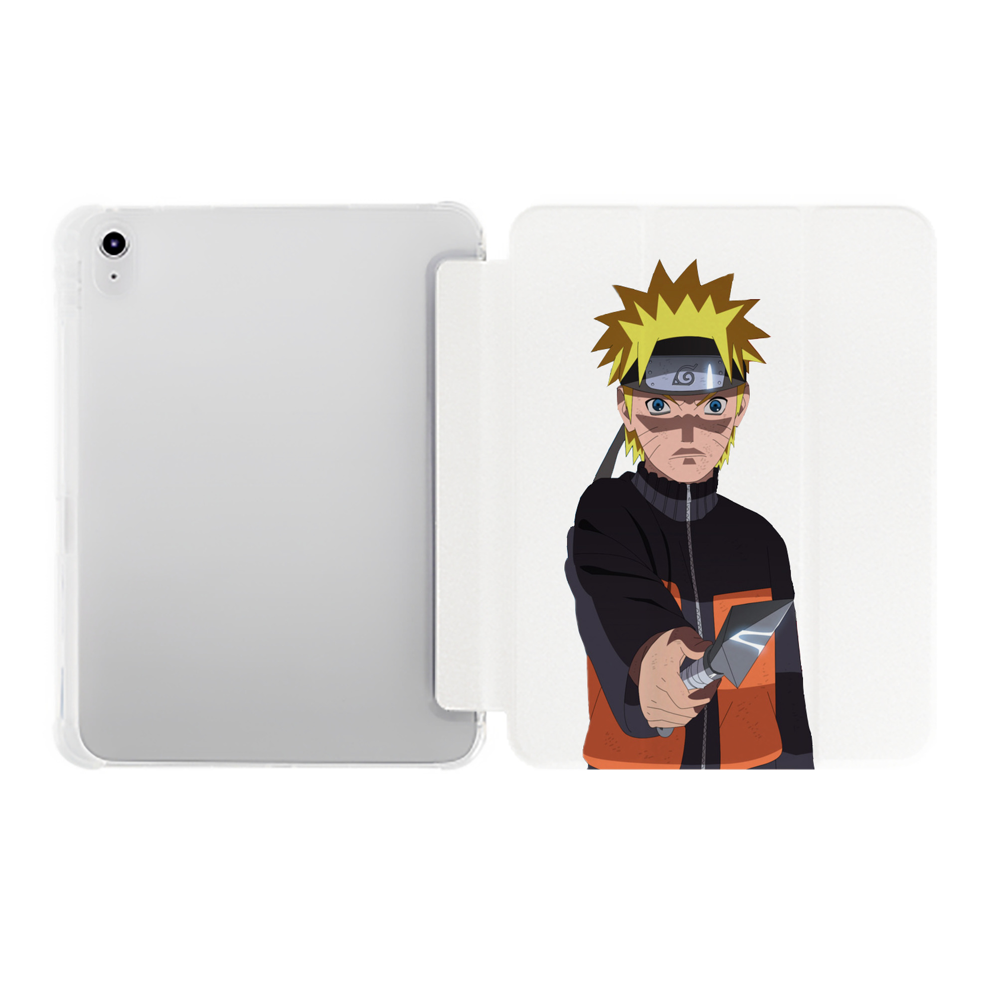 （画像用） NARUTO -ナルト- うずまき ナルト Uzumaki Naruto IPad ケース ペン収納付き 三つ折りスタンド PUレザー×シリコン 対応機種9.5/10.5/10.9インチ